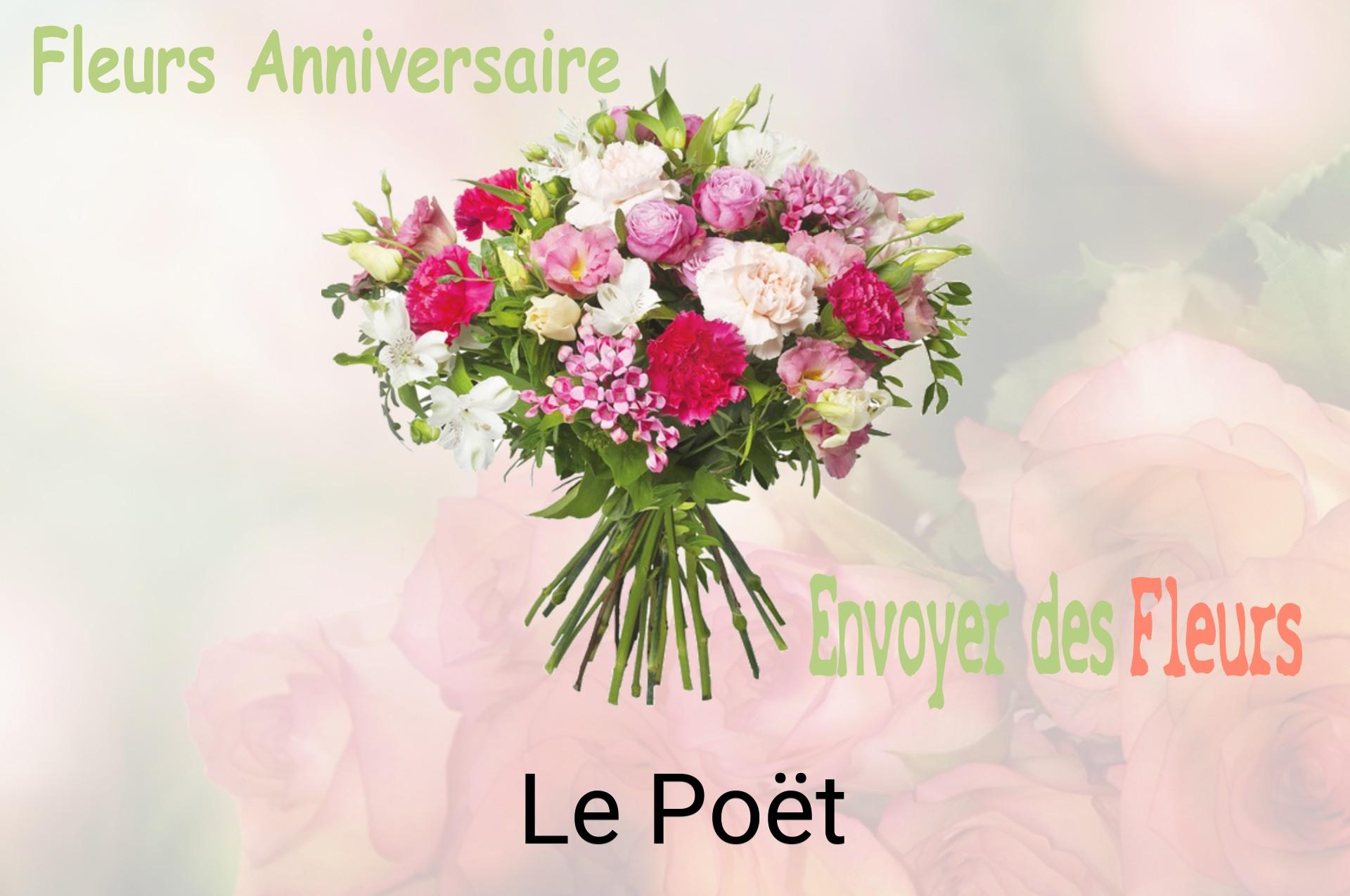 Bouquet de fleurs d’anniversaire livré à Le Poët
